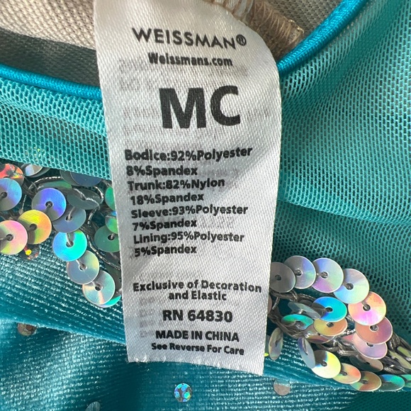 WEISSMAN Believe Me Dance Ice Skating Costume Size IC 8/10 & MC 11/12 - Picture 9 of 14